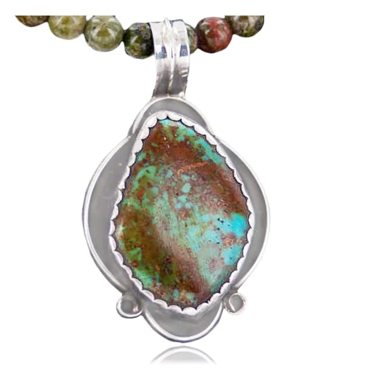 Handmade Certified Authentic Navajo .925 Sterling Silver Natural Turquoise Native American Necklace 390651289966 Handmade Certified Authentic Navajo .925 Sterling Silver Natural Turquoise Native American Necklace 390651289966