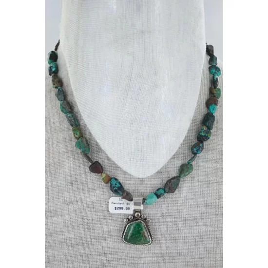 Handmade Certified Authentic Navajo .925 Sterling Silver Natural Turquoise Native American Necklace 390656793349 Handmade Certified Authentic Navajo .925 Sterling Silver Natural Turquoise Native American Necklace 390656793349