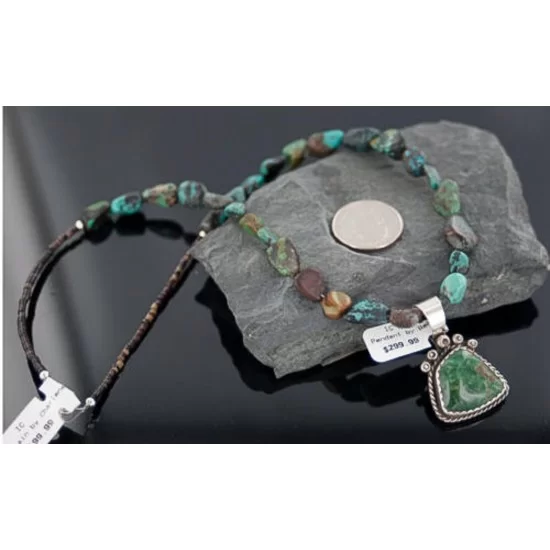 Handmade Certified Authentic Navajo .925 Sterling Silver Natural Turquoise Native American Necklace 390656793349 Handmade Certified Authentic Navajo .925 Sterling Silver Natural Turquoise Native American Necklace 390656793349