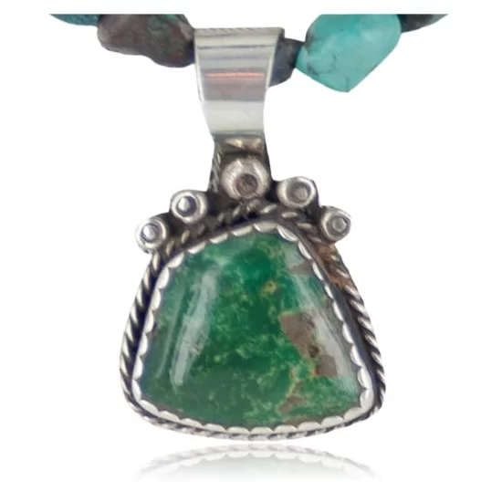 Handmade Certified Authentic Navajo .925 Sterling Silver Natural Turquoise Native American Necklace 390656793349 Handmade Certified Authentic Navajo .925 Sterling Silver Natural Turquoise Native American Necklace 390656793349