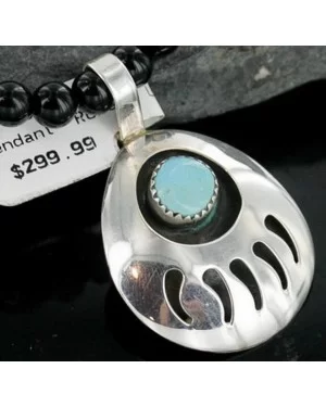 Handmade Certified Authentic Navajo .925 Sterling Silver Natural Turquoise Native American Necklace 390666019126