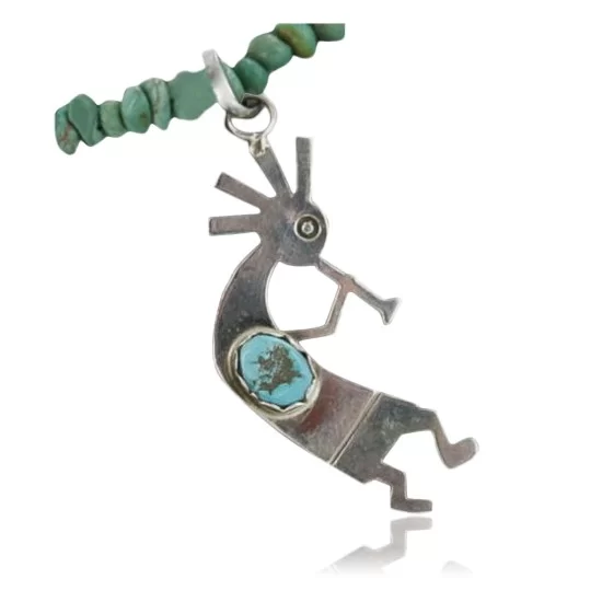 Handmade Certified Authentic Navajo .925 Sterling Silver Natural Turquoise Native American Necklace 390666972535