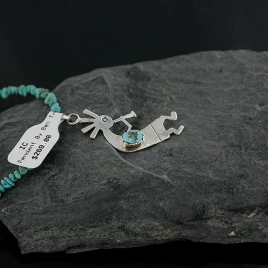 Handmade Certified Authentic Navajo .925 Sterling Silver Natural Turquoise Native American Necklace 390666972535