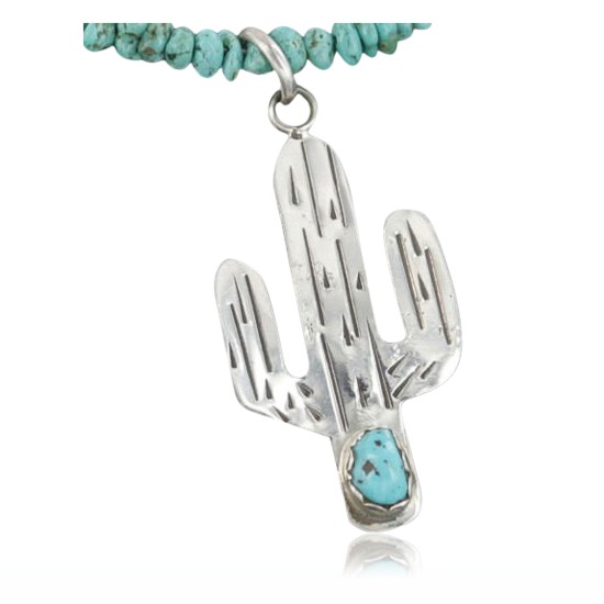 Handmade Certified Authentic Navajo .925 Sterling Silver Natural Turquoise Native American Necklace 390667607095