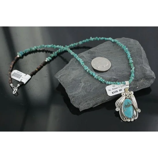 Handmade Certified Authentic Navajo .925 Sterling Silver Natural Turquoise Native American Necklace 390669128027 Handmade Certified Authentic Navajo .925 Sterling Silver Natural Turquoise Native American Necklace 390669128027