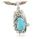 Handmade Certified Authentic Navajo .925 Sterling Silver Natural Turquoise Native American Necklace 390675773233
