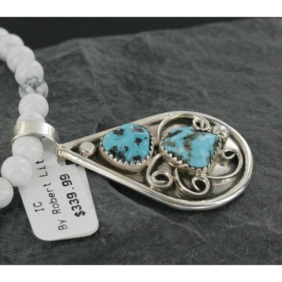 Handmade Certified Authentic Navajo .925 Sterling Silver Natural Turquoise Native American Necklace 390679767869 Handmade Certified Authentic Navajo .925 Sterling Silver Natural Turquoise Native American Necklace 390679767869