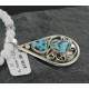 Handmade Certified Authentic Navajo .925 Sterling Silver Natural Turquoise Native American Necklace 390679767869