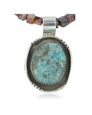 Handmade Certified Authentic Navajo .925 Sterling Silver Natural Turquoise Native American Necklace 390681106725