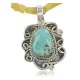 Handmade Certified Authentic Navajo .925 Sterling Silver Natural Turquoise Native American Necklace 390702944977