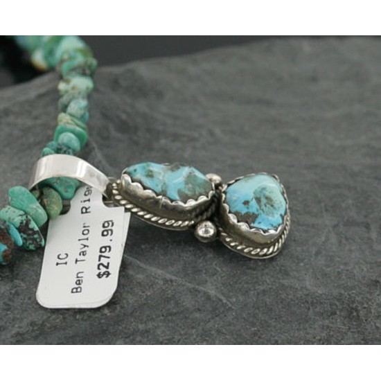Handmade Certified Authentic Navajo .925 Sterling Silver Natural Turquoise Native American Necklace 390719824825 Handmade Certified Authentic Navajo .925 Sterling Silver Natural Turquoise Native American Necklace 390719824825