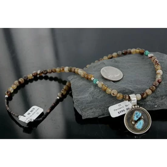Handmade Certified Authentic Navajo .925 Sterling Silver Natural Turquoise Native American Necklace 390725941555 Handmade Certified Authentic Navajo .925 Sterling Silver Natural Turquoise Native American Necklace 390725941555