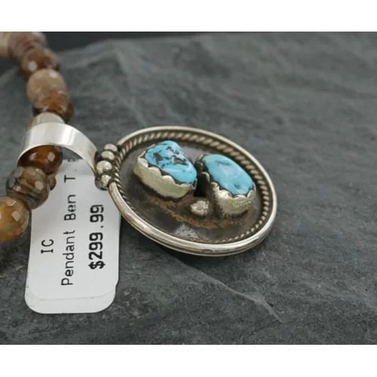 Handmade Certified Authentic Navajo .925 Sterling Silver Natural Turquoise Native American Necklace 390725941555 Handmade Certified Authentic Navajo .925 Sterling Silver Natural Turquoise Native American Necklace 390725941555