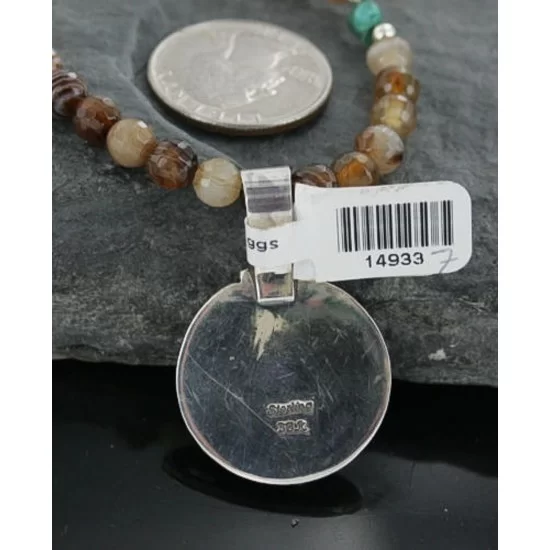 Handmade Certified Authentic Navajo .925 Sterling Silver Natural Turquoise Native American Necklace 390725941555 Handmade Certified Authentic Navajo .925 Sterling Silver Natural Turquoise Native American Necklace 390725941555