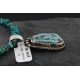 Handmade Certified Authentic Navajo .925 Sterling Silver Natural Turquoise Native American Necklace 390747480285