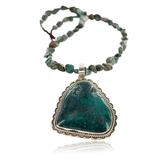 Handmade Certified Authentic Navajo .925 Sterling Silver Natural Turquoise Native American Necklace 390751538897 Handmade Certified Authentic Navajo .925 Sterling Silver Natural Turquoise Native American Necklace 390751538897