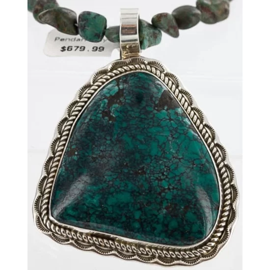 Handmade Certified Authentic Navajo .925 Sterling Silver Natural Turquoise Native American Necklace 390751538897 Handmade Certified Authentic Navajo .925 Sterling Silver Natural Turquoise Native American Necklace 390751538897