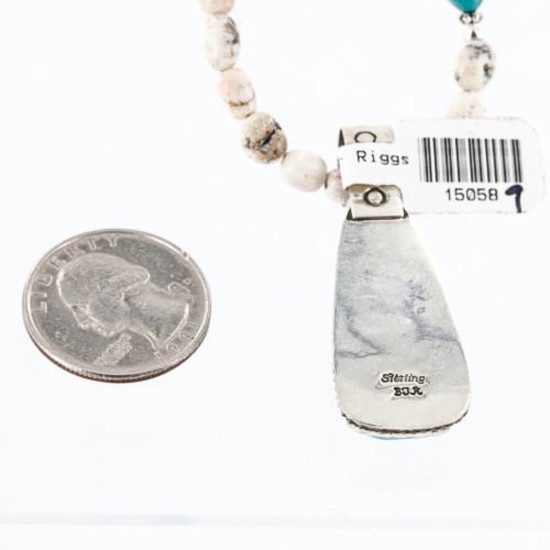 Handmade Certified Authentic Navajo .925 Sterling Silver Natural Turquoise Native American Necklace 390761099312 Handmade Certified Authentic Navajo .925 Sterling Silver Natural Turquoise Native American Necklace 390761099312