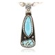 Handmade Certified Authentic Navajo .925 Sterling Silver Natural Turquoise Native American Necklace 390761099312
