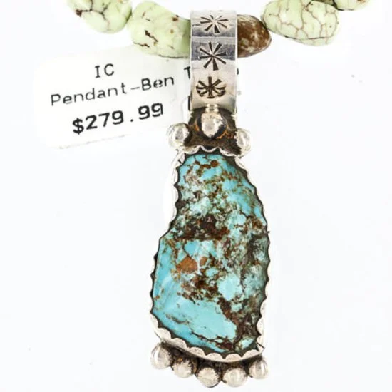 Handmade Certified Authentic Navajo .925 Sterling Silver Natural Turquoise Native American Necklace 390762385761 Handmade Certified Authentic Navajo .925 Sterling Silver Natural Turquoise Native American Necklace 390762385761