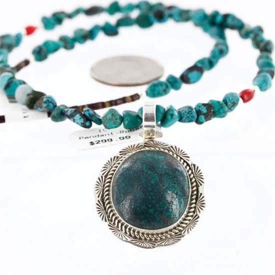 Handmade Certified Authentic Navajo .925 Sterling Silver Natural Turquoise Native American Necklace 390764158918 Handmade Certified Authentic Navajo .925 Sterling Silver Natural Turquoise Native American Necklace 390764158918