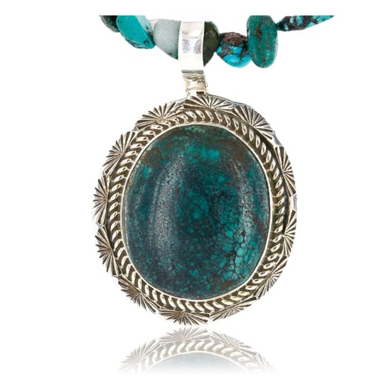 Handmade Certified Authentic Navajo .925 Sterling Silver Natural Turquoise Native American Necklace 390764158918 Handmade Certified Authentic Navajo .925 Sterling Silver Natural Turquoise Native American Necklace 390764158918
