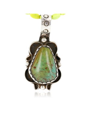 Handmade Certified Authentic Navajo .925 Sterling Silver Natural Turquoise Native American Necklace 390766106941