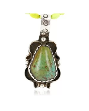 Handmade Certified Authentic Navajo .925 Sterling Silver Natural Turquoise Native American Necklace 390766106941
