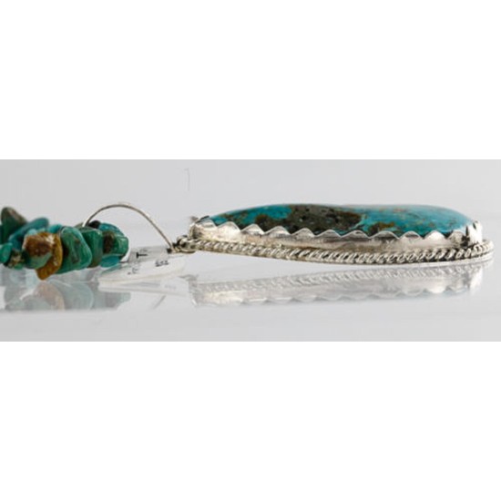 Handmade Certified Authentic Navajo .925 Sterling Silver Natural Turquoise Native American Necklace 390839389750 Handmade Certified Authentic Navajo .925 Sterling Silver Natural Turquoise Native American Necklace 390839389750