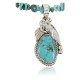 Handmade Certified Authentic Navajo .925 Sterling Silver Natural Turquoise Native American Necklace & Pendant 370914186056