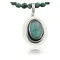 Handmade Certified Authentic Navajo .925 Sterling Silver Natural Turquoise Native American Necklace & Pendant 370947399987