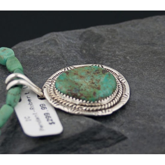 Handmade Certified Authentic Navajo .925 Sterling Silver Natural Turquoise Native American Necklace & Pendant 390643684539 Handmade Certified Authentic Navajo .925 Sterling Silver Natural Turquoise Native American Necklace & Pendant 390643684539