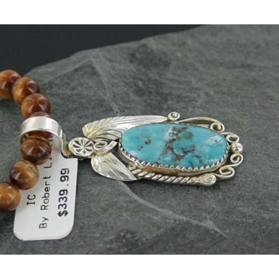 Handmade Certified Authentic Navajo .925 Sterling Silver Natural Turquoise Native American Necklace & Pendant 390669698816 Handmade Certified Authentic Navajo .925 Sterling Silver Natural Turquoise Native American Necklace & Pendant 390669698816