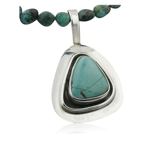 Handmade Certified Authentic Navajo .925 Sterling Silver Natural Turquoise Native American Necklace & Pendant 390706194200 Handmade Certified Authentic Navajo .925 Sterling Silver Natural Turquoise Native American Necklace & Pendant 390706194200
