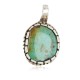 Handmade Certified Authentic Navajo .925 Sterling Silver Natural Turquoise Native American Pendant 13168