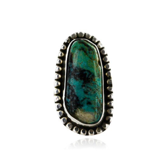 Handmade Certified Authentic Navajo .925 Sterling Silver NATURAL Turquoise Native American Ring  16959-2