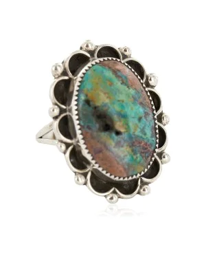 Handmade Certified Authentic Navajo .925 Sterling Silver Natural Turquoise Native American Ring 18259-1