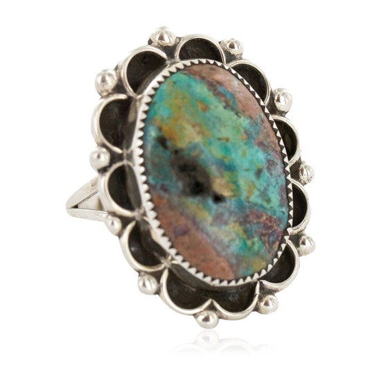 Handmade Certified Authentic Navajo .925 Sterling Silver Natural Turquoise Native American Ring 18259-1