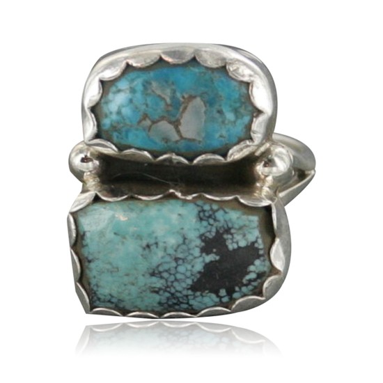 Handmade Certified Authentic Navajo .925 Sterling Silver Natural Turquoise Native American Ring  370914017978