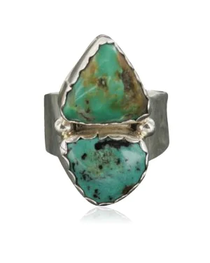 Handmade Certified Authentic Navajo .925 Sterling Silver Natural Turquoise Native American Ring  370916895175