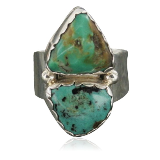 Handmade Certified Authentic Navajo .925 Sterling Silver Natural Turquoise Native American Ring  370916895175