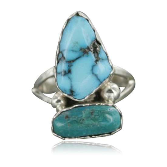 Handmade Certified Authentic Navajo .925 Sterling Silver Natural Turquoise Native American Ring  370953577266