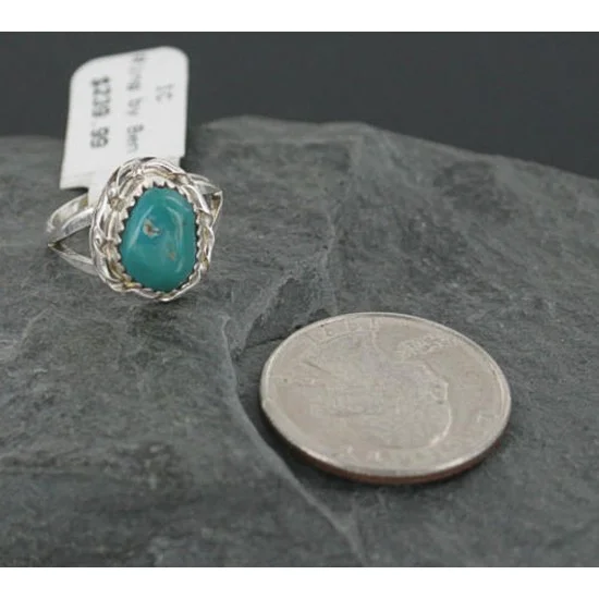 Handmade Certified Authentic Navajo .925 Sterling Silver Natural Turquoise Native American Ring 370958440836 Handmade Certified Authentic Navajo .925 Sterling Silver Natural Turquoise Native American Ring 370958440836