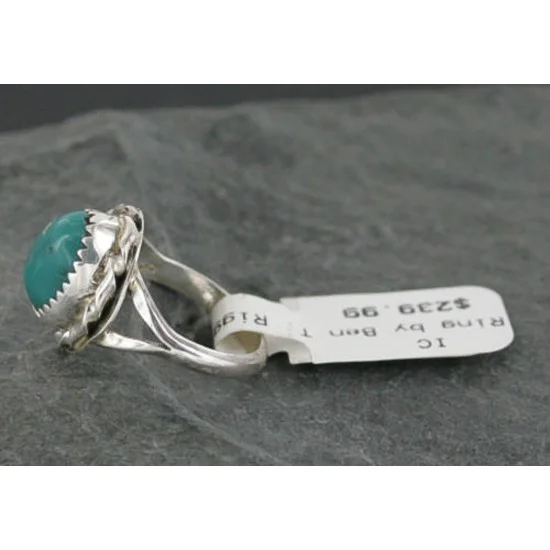 Handmade Certified Authentic Navajo .925 Sterling Silver Natural Turquoise Native American Ring 370958440836 Handmade Certified Authentic Navajo .925 Sterling Silver Natural Turquoise Native American Ring 370958440836