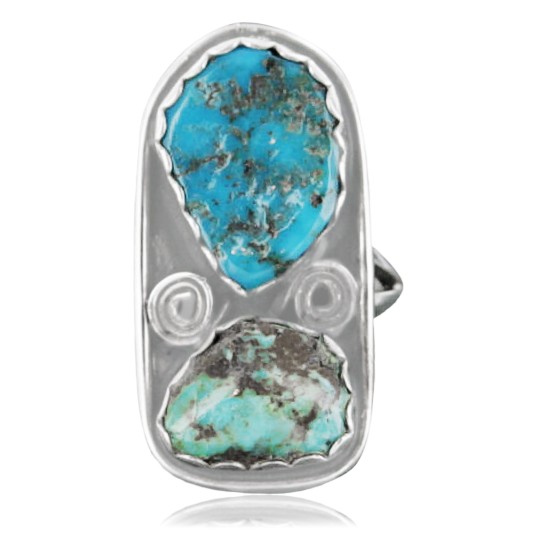 Handmade Certified Authentic Navajo .925 Sterling Silver Natural Turquoise Native American Ring  370967524731