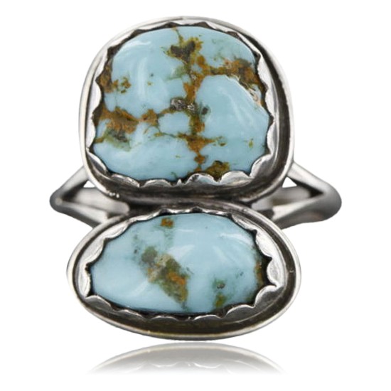 Handmade Certified Authentic Navajo .925 Sterling Silver Natural Turquoise Native American Ring  370979889910