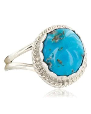 Handmade Certified Authentic Navajo .925 Sterling Silver Natural Turquoise Native American Ring  370985360022