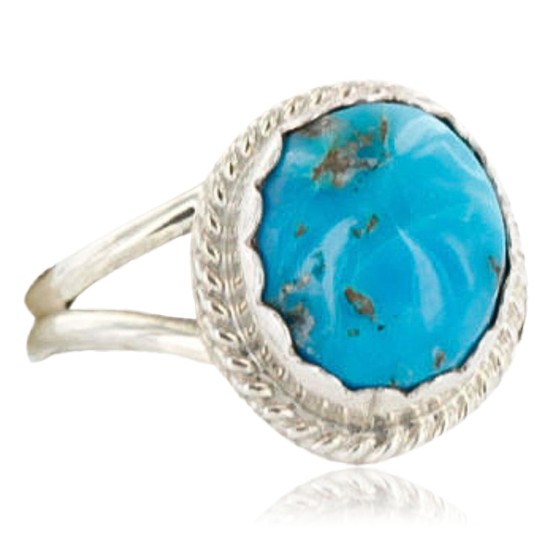 Handmade Certified Authentic Navajo .925 Sterling Silver Natural Turquoise Native American Ring  370985360022