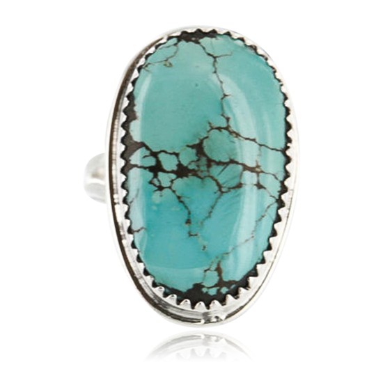 Handmade Certified Authentic Navajo .925 Sterling Silver Natural Turquoise Native American Ring  371013439715