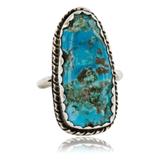 Handmade Certified Authentic Navajo .925 Sterling Silver Natural Turquoise Native American Ring  371266501082